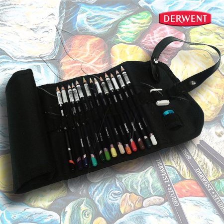 Ceruzakészlet – Derwent Studio feltekerhető ceruzatartóban