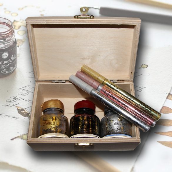 Kalligráfia – Manuscript Calligraphy Pen & Roller Blotter Gift Set