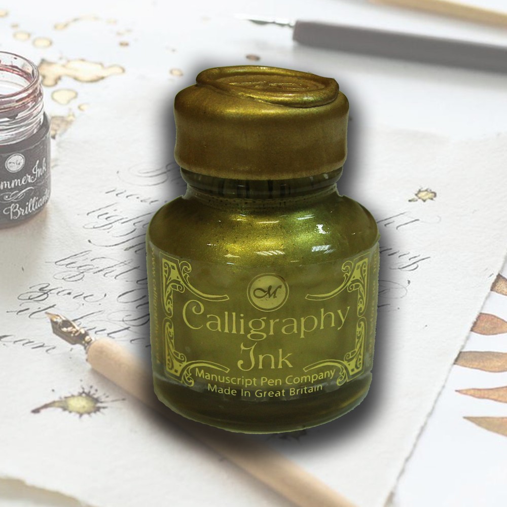 Calligraphy - Calligraphy Ink and marker set in wooden box 