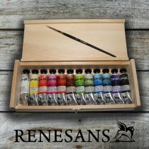  Aquarell Set - Renesans aquarell in tube 12+1 wooden box