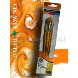 Gold Taklon Brush Set 5 - Flat and Round