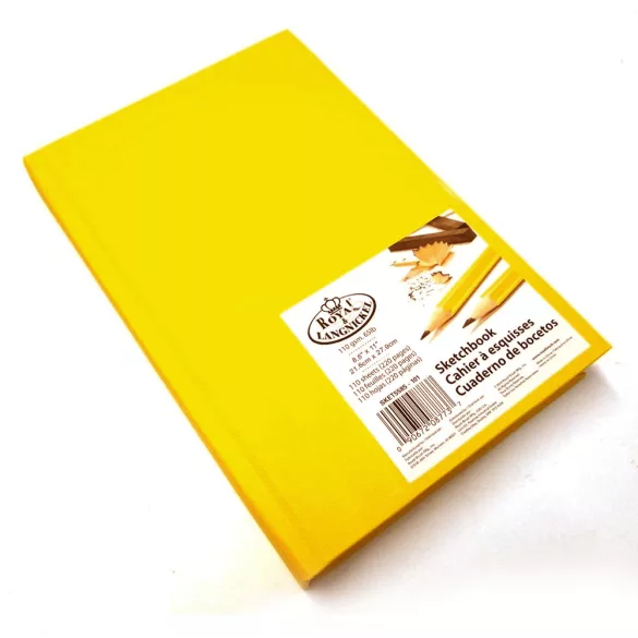 Vázlatkönyv Ceruzakészlettel - Royal & Langnickel Sketchbook with Sketching Artist Graphite Pencil Set - Yellow