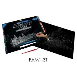 Képkarcoló készlet karctűvel - 28x36cm