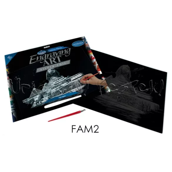 Képkarcoló készlet karctűvel - 28x36cm