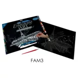 Képkarcoló készlet karctűvel - 28x36cm