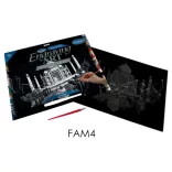 Képkarcoló készlet karctűvel - 28x36cm