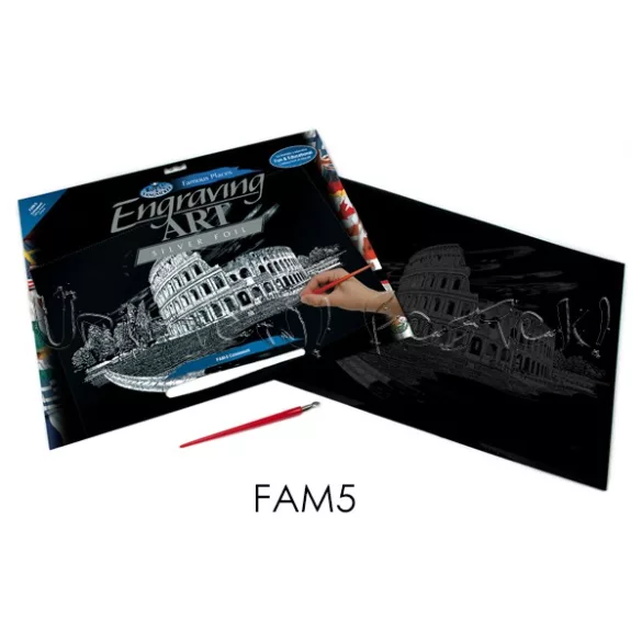 Képkarcoló készlet karctűvel - 28x36cm