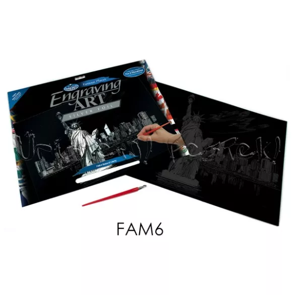 Képkarcoló készlet karctűvel - 28x36cm