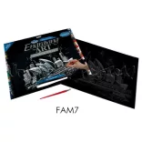 Képkarcoló készlet karctűvel - 28x36cm