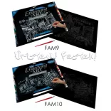 Képkarcoló készlet karctűvel - 28x36cm