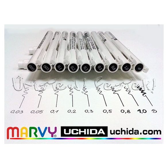Filc - Marvy UCHIDA Drawing Pen - tűhegyű és ecsetvégű tustoll