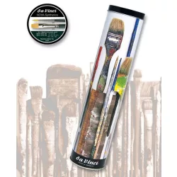   Brush Set - Da Vinci NOVA SYNTETICS Oil / acrylic artist brush tin  box - 10pcs