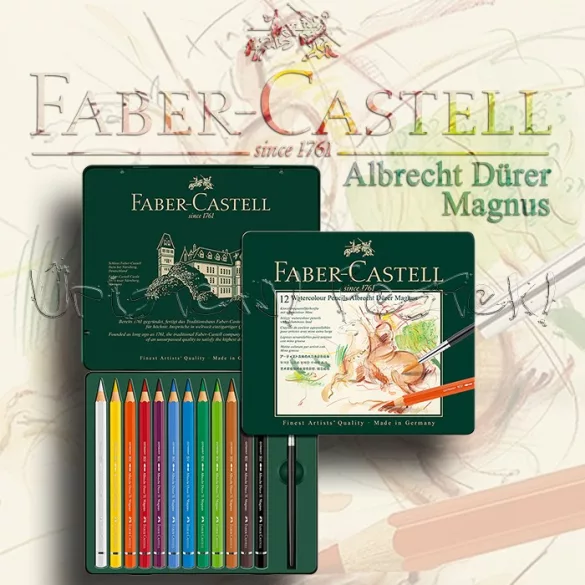 Akvarellceruza készlet - Faber-Castell 12 Watercolour Pencils Albrecht Dürer Magnus