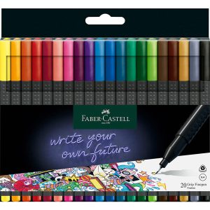 Faber-Castell 20 Grip Finepen 0.4mm Set