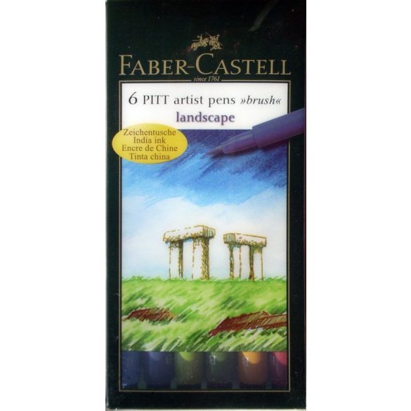 Filc készlet - Faber-Castell Művész Ecsetfilc - LANDSCAPE, 6db -167105