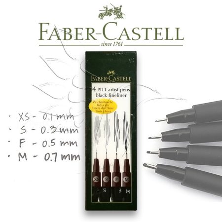 Faber-Castell Artist Brush Pen- different thicknesses - different color lines and packaging!