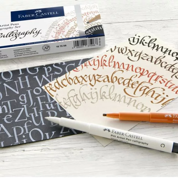 Filckészlet - Faber-Castell 6 Pitt Artist Pens Calligraphy Set