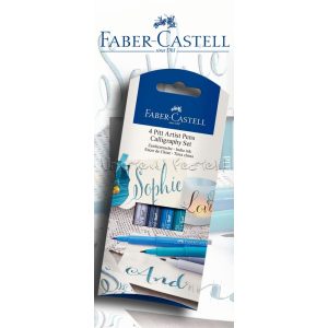 Filc készlet Faber-Castell 4 Pitt Artist Pens Calligraphy Set