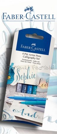 Filc készlet Faber-Castell 4 Pitt Artist Pens Calligraphy Set