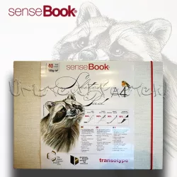   Vázlattömb - SenseBook Sketch Pad, gumis - A/4, 40 lap, 180gr