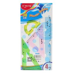 Rulers Set - Yalong 30cm Flexible Plastic Rulers 4pcs