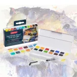 Derwent Inktense Paint Pan Travel Set Palette 12pcs