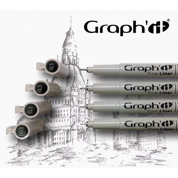 Filckészlet - Graph'it Fine Liner tűfilckészlet - 4db