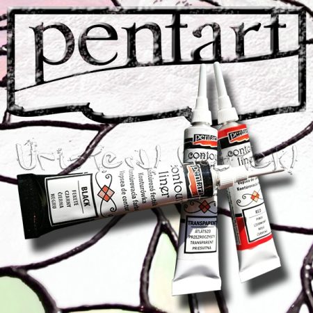 Kontúrfesték - Pentart Contour Liner 20ml - KÜLÖNBÖZŐ SZÍNEKBEN