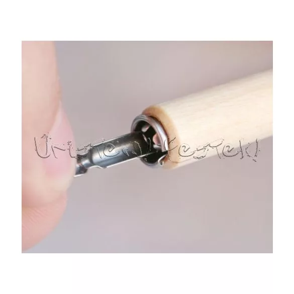 Tollszár – Manuscript Nib Holder for normal nib - Natural with Colours-Marble