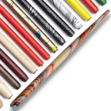 Tollszár – Manuscript Nib Holder for normal nib - Natural with Colours-Marble