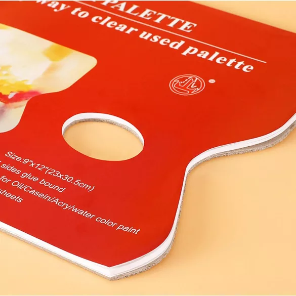 Keverőpaletta, eldobható, szögletes - Tear-Off Palette 36 sheets, 50g, 23x30.5cm