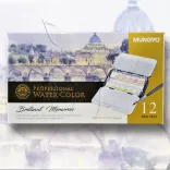 Akvarellfesték készlet METÁL - Mungyo Professional Water Color Brilliant Memories 12 pan sets