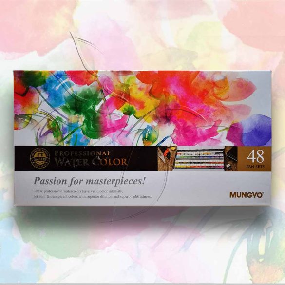 Akvarellfesték készlet - Mungyo Professional Water Color Passion for masterpieces 48 pan sets