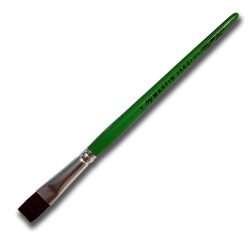   Synthetic Brush - Martin Jaggi Dark synthetic flat brush with green handle 8210 serie