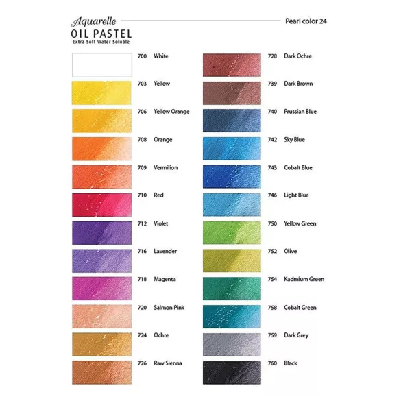 Mungyo Aquarelle Oil Pastel Extra Soft Pearl 24pc