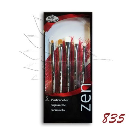 Ecsetkészlet - Royal & Langnickel ZEN Watercolor Brush Set '835 5pcs