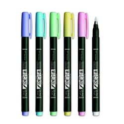 Tombow Fudenosuke ecsetfilc - puha 6 db-os készlet Pasztell