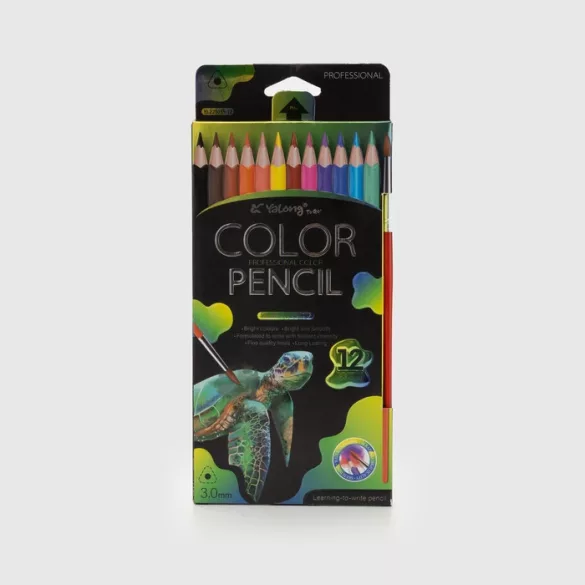 Színesceruza YALONG 12db  Háromszögletű színesceruza készlet