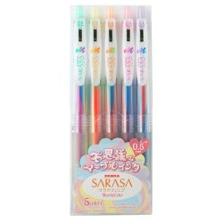 Gel Pen Set - Zebra Sarasa Pen Set - 5pcs - Marble Color