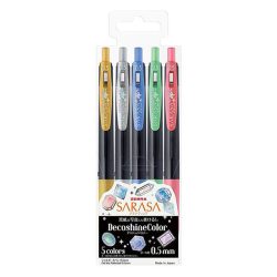 Gel Pen Set - Zebra Sarasa Pen Set - 5pcs - Decoshine Color