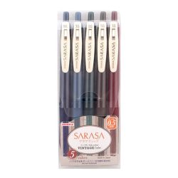 Gel Pen Set - Zebra Sarasa Pen Set - 5pcs - Vintage Color