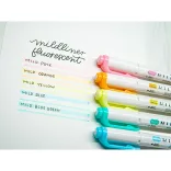 Filckészlet, kétvégű - ZEBRA Mildliner Creative Marker - 5pc - Fluorescent Set