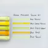 Filckészlet, kétvégű - ZEBRA Mildliner Creative Marker - 5pc - Yellow Set
