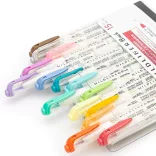 Ecsetfilc készlet, kétvégű - ZEBRA Mildliner Brush Pen & Marker in One 15pc