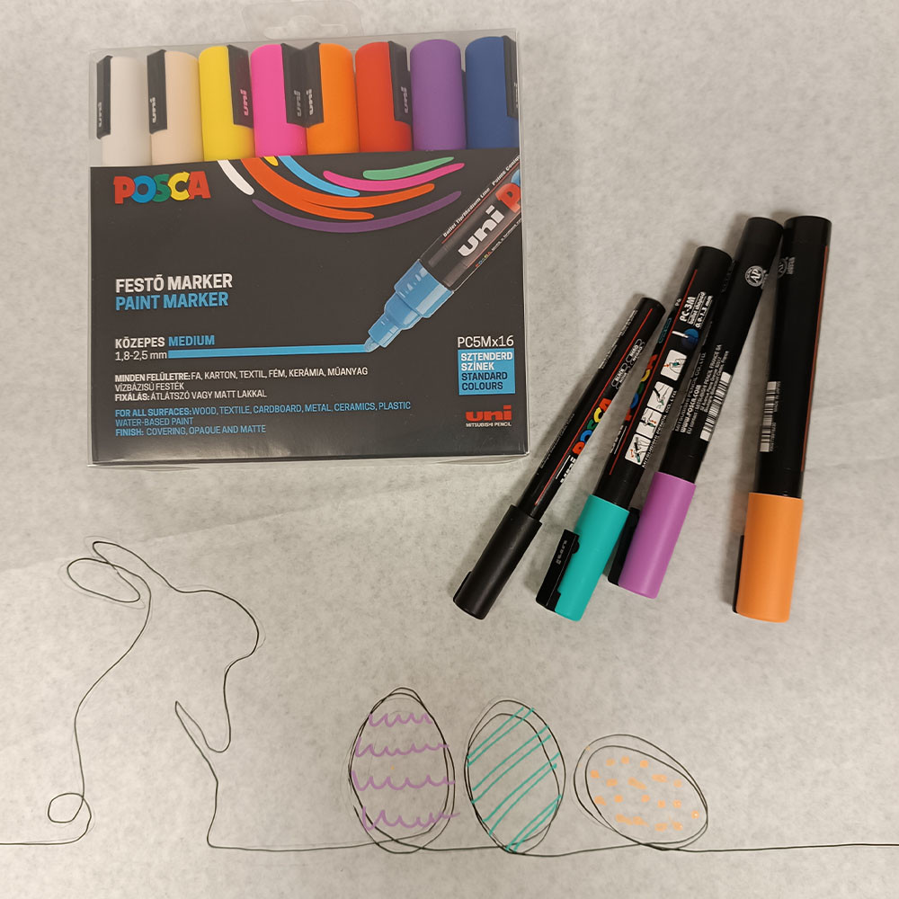 Image of Posca filc készlet - Uni Posca Acrylic Paint Marker PC5M Set, Medium - 1.8-2.5mm - 16db