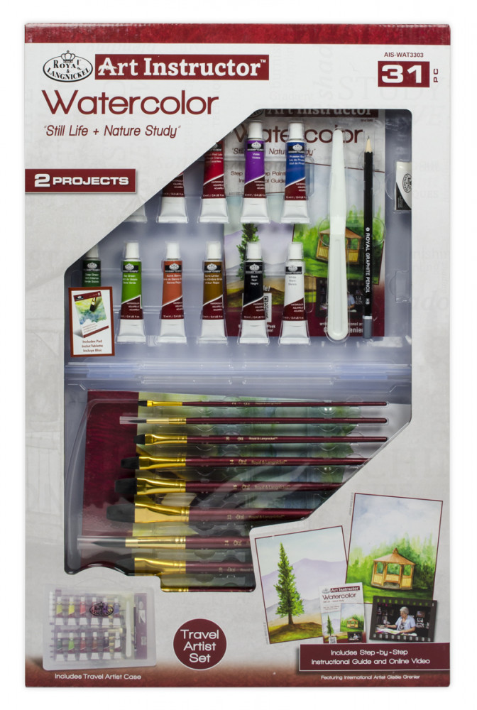 Image of Akvarellfestő utazó készlet - 31 részes szett