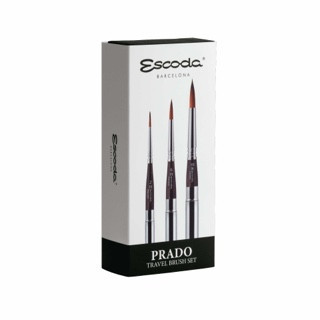 Image of Ecset - Escoda 1254 Prado 3 Set - szintetikus ecset szett, utazó készlet, összecsukható