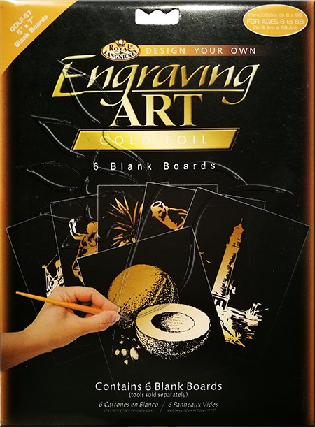 Image of Képkarcoló készlet - Royal&amp;Langnickel Engraving ART - GOLD - minta nélkül, 12,5x17,5cm