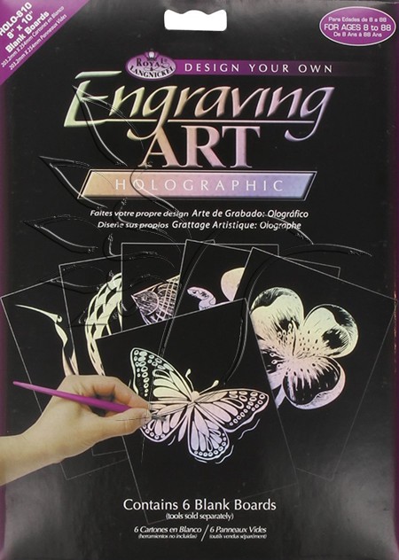 Image of Képkarcoló készlet - Royal&amp;Langnickel Engraving ART - HOLOGRAPHIC- minta nélkül, 12,5x17,5cm