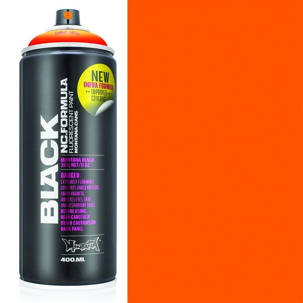 Image of Fluoreszkáló festékszóró - Montana Black NC-Acrylic Fluorescent Graffiti spray paint 400ml - INFRA ORANGE